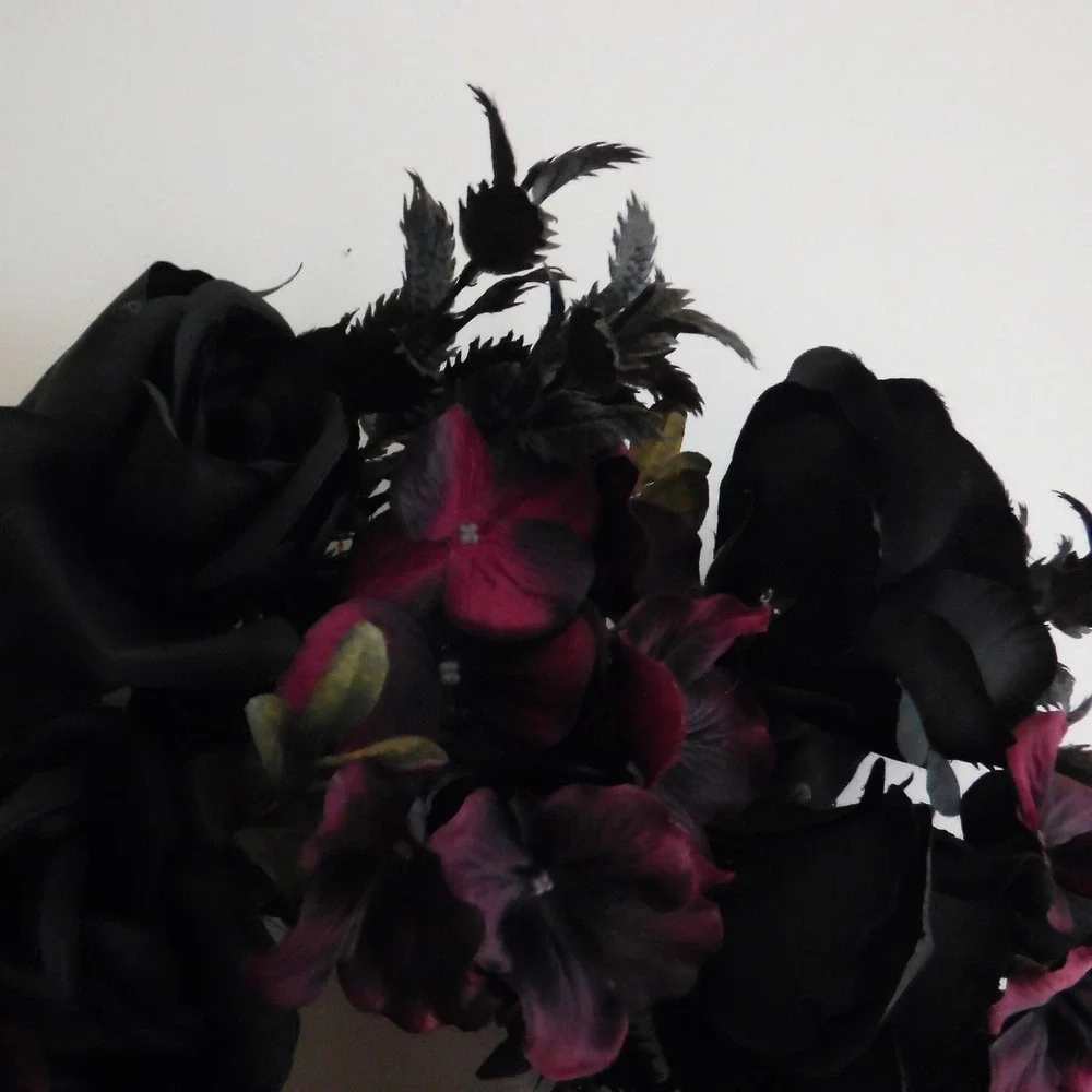 Halloween Wreath Black Rose Dark Moody Fall Wreath Spooky Cottagecore